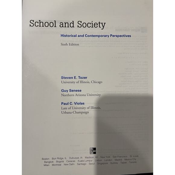 School and Society: Historical and Contemporary Perspectives Tozer, Steven; Se.. - Picture 3 of 4